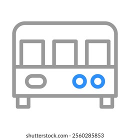 Bus icon. Concept of public transportation, travel, and commute.