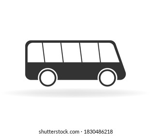 Bus icon design isolated on white, simple design. stock vector.