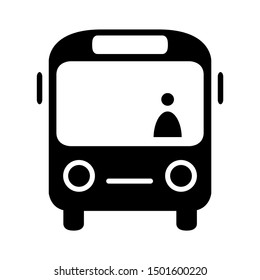 Bus icon design. Bus icon in trendy flat style design. Vector illustration.
