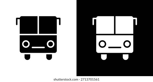 Bus icon design vector collection. flat icons.