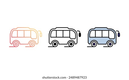 Bus icon design with white background stock illustration