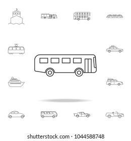 Bus Icon. Detailed set of transport outline icons. Premium quality graphic design icon. One of the collection icons for websites, web design, mobile app on white background