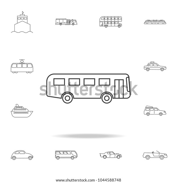 Bus Icon. Detailed\
set of transport outline icons. Premium quality graphic design\
icon. One of the collection icons for websites, web design, mobile\
app on white background
