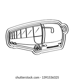 Bus Icon Dotted Sticker Vector Illustration Stock Vector (Royalty Free ...