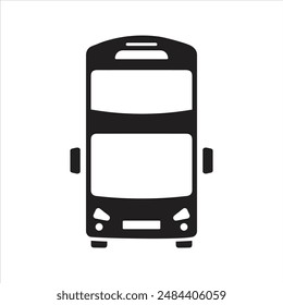 Bus icon. Double decker bus. Two floor bus icon