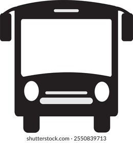 bus icon editable black and white