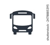 Bus Icon editable vector, isolated white background