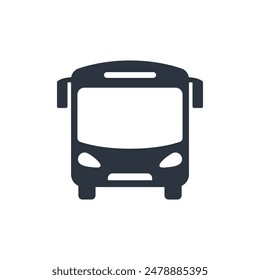 Bus Icon editable vector, isolated white background