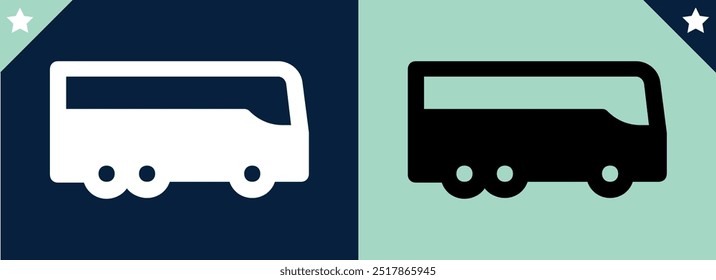 Bus Icon editable vector, isolated color full background