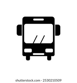 Bus Icon editable vector, isolated white background