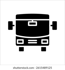Bus Icon editable vector, isolated white background