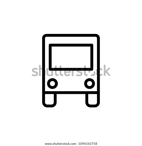 bus icon. Element of navigation for mobile\
concept and web apps. Thin line bus icon can be used for web and\
mobile on white background