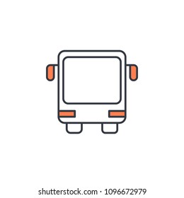 bus icon. Element of web icon with one color for mobile concept and web apps. Thin line bus icon can be used for web and mobile. Premium icon on white background
