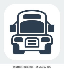 bus icon filled black style
