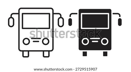 Bus icon. filled flat sign for mobile concept and web design