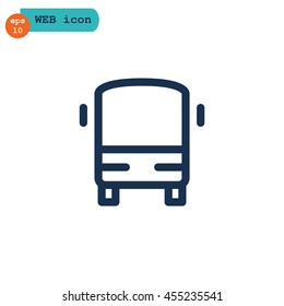  bus icon flat .