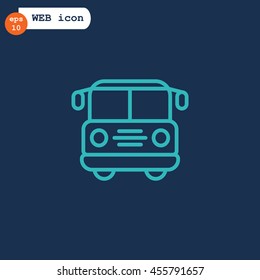  bus icon flat.