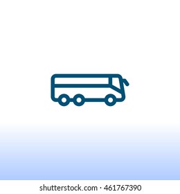  bus icon flat .