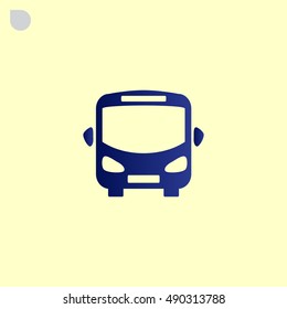  bus icon flat .