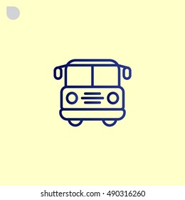  bus icon flat.
