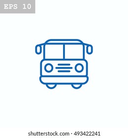  bus icon flat.