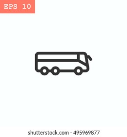  bus icon flat .