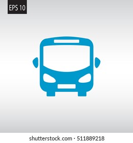  bus icon flat .