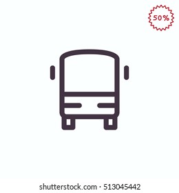  bus icon flat .