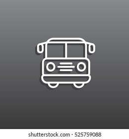  bus icon flat.
