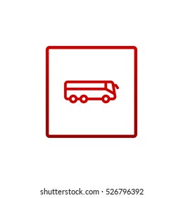 bus icon flat .