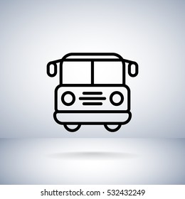  bus icon flat.