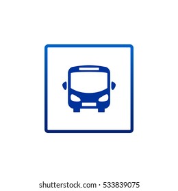  bus icon flat .