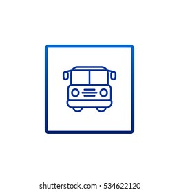 bus icon flat.