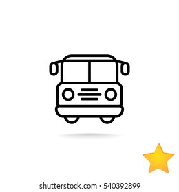  bus icon flat.