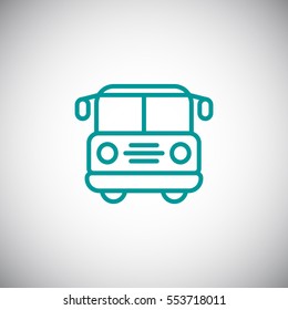  bus icon flat.