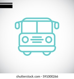  bus icon flat.