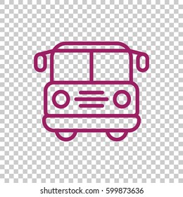  bus icon flat.