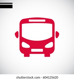  bus icon flat .