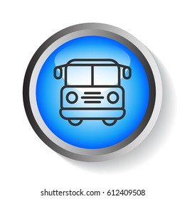  bus icon flat.