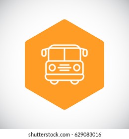  bus icon flat.