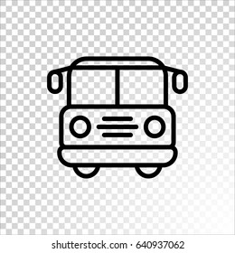  bus icon flat.