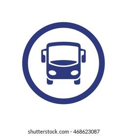 Bus icon. Flat design.