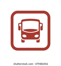 Bus icon. Flat design.
