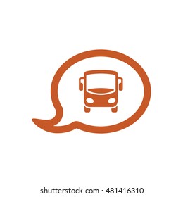 Bus icon. Flat design.