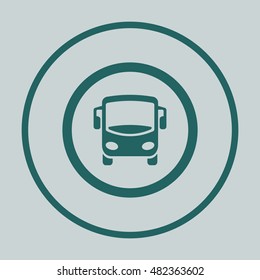 Bus icon. Flat design.