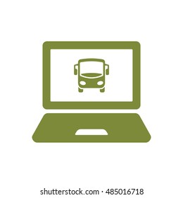 Bus icon. Flat design.