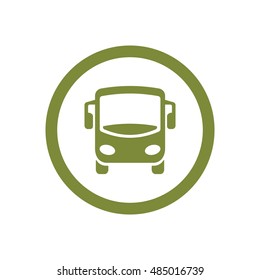 Bus icon. Flat design.
