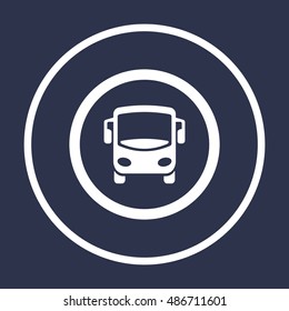 Bus icon. Flat design.