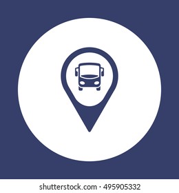 Bus icon. Flat design.