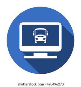Bus icon. Flat design.